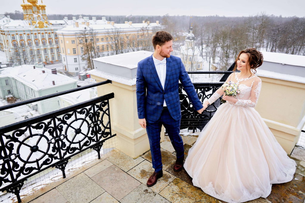 Свадебная фотосессия в Пушкине, на Певченской Башне